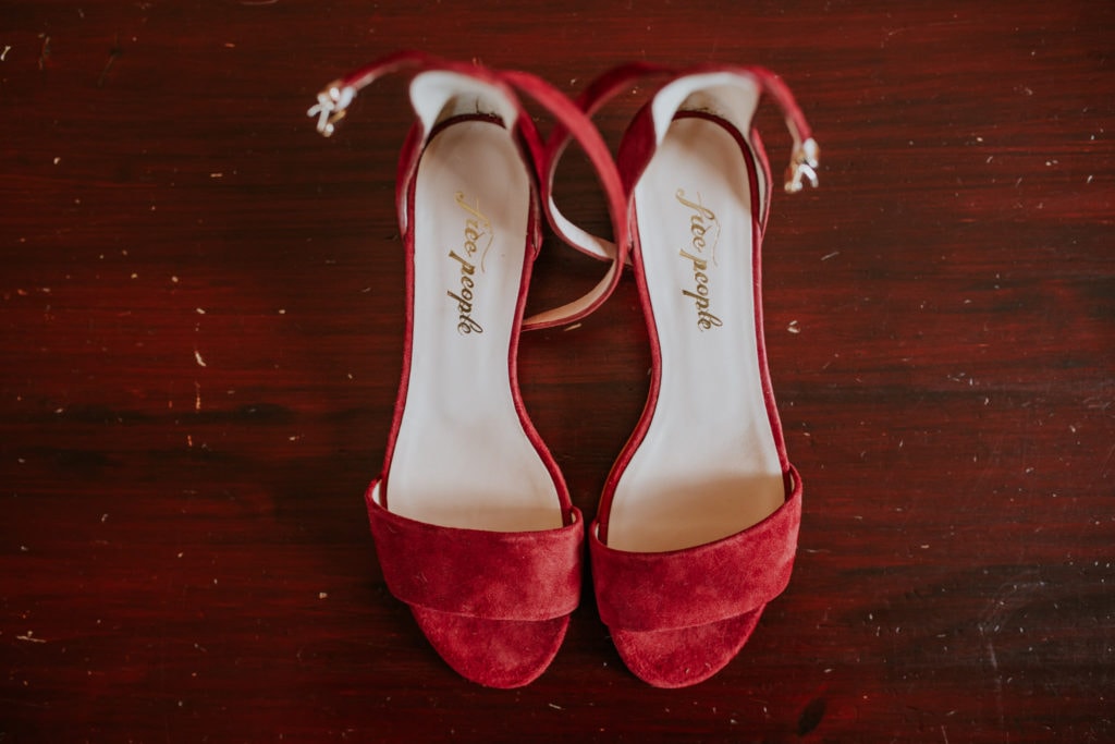 bride burgundy red free people wedding shoes Estes Park Rocky Mountain Wedding Photographer