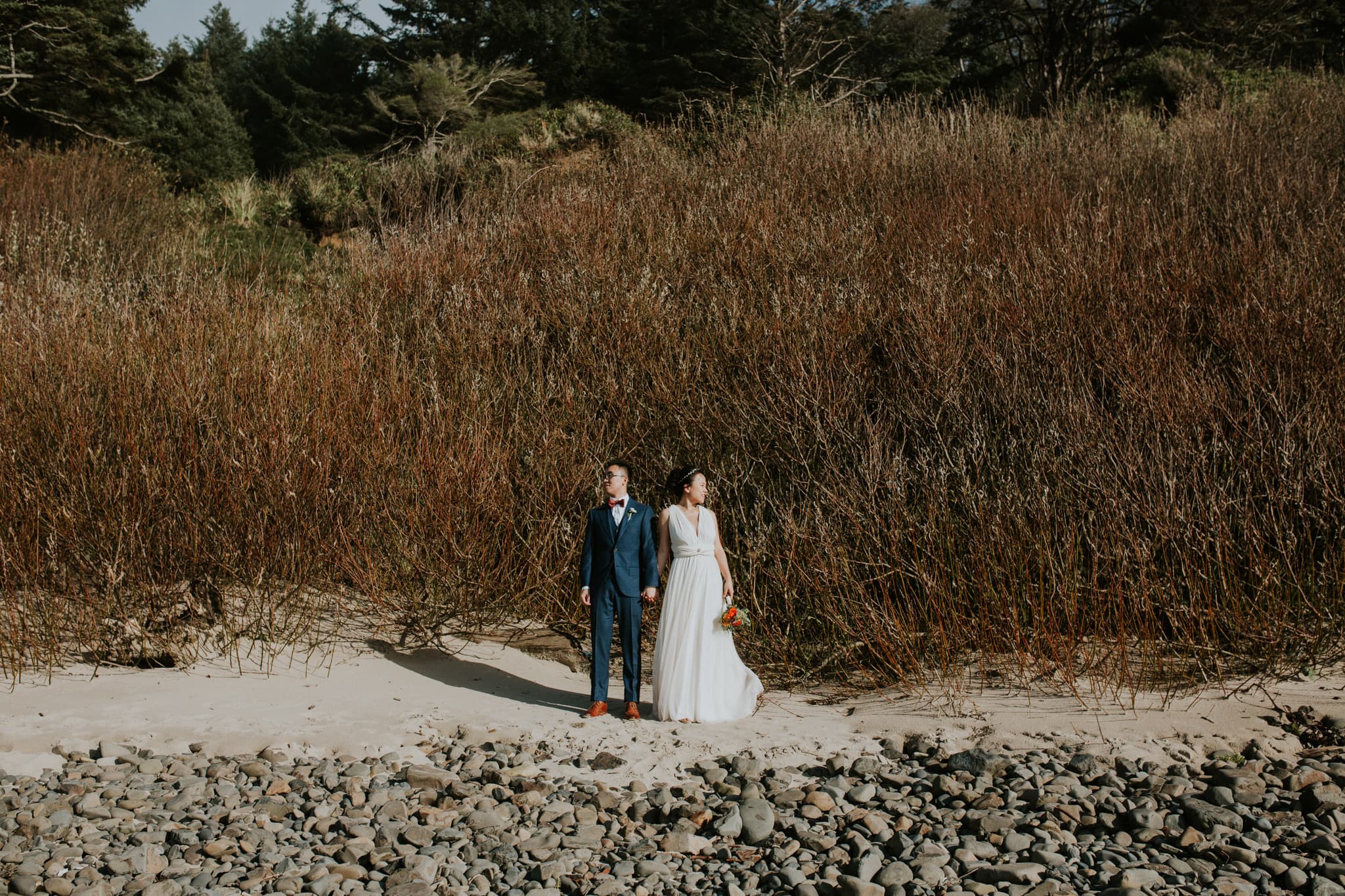 oregon coast astoria haystack rock cannon beach bhldn gown urban outfitters Portland Wedding Photographer Marcela Pulido