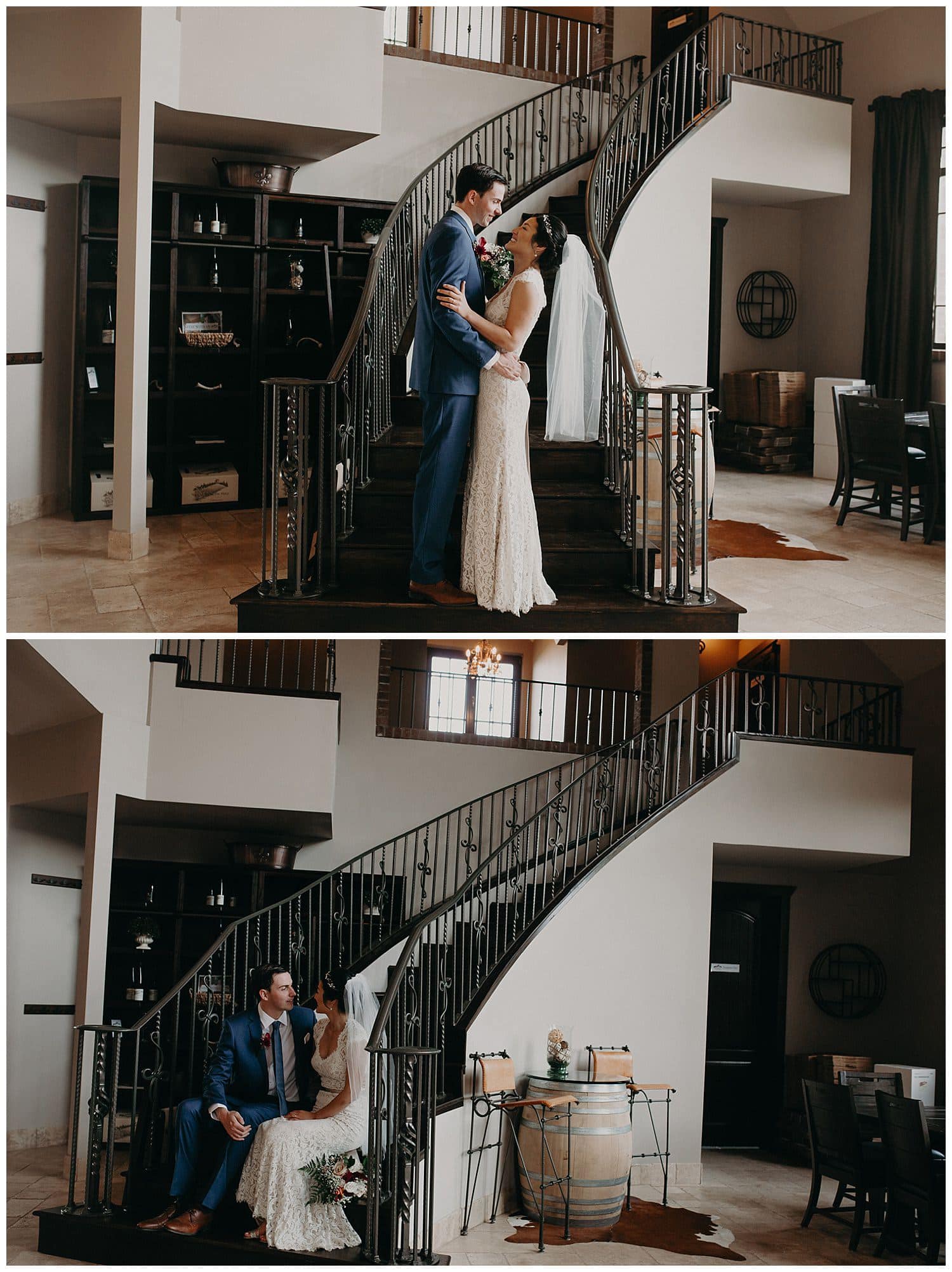 classic staircase wedding shot at beacon hill wedding