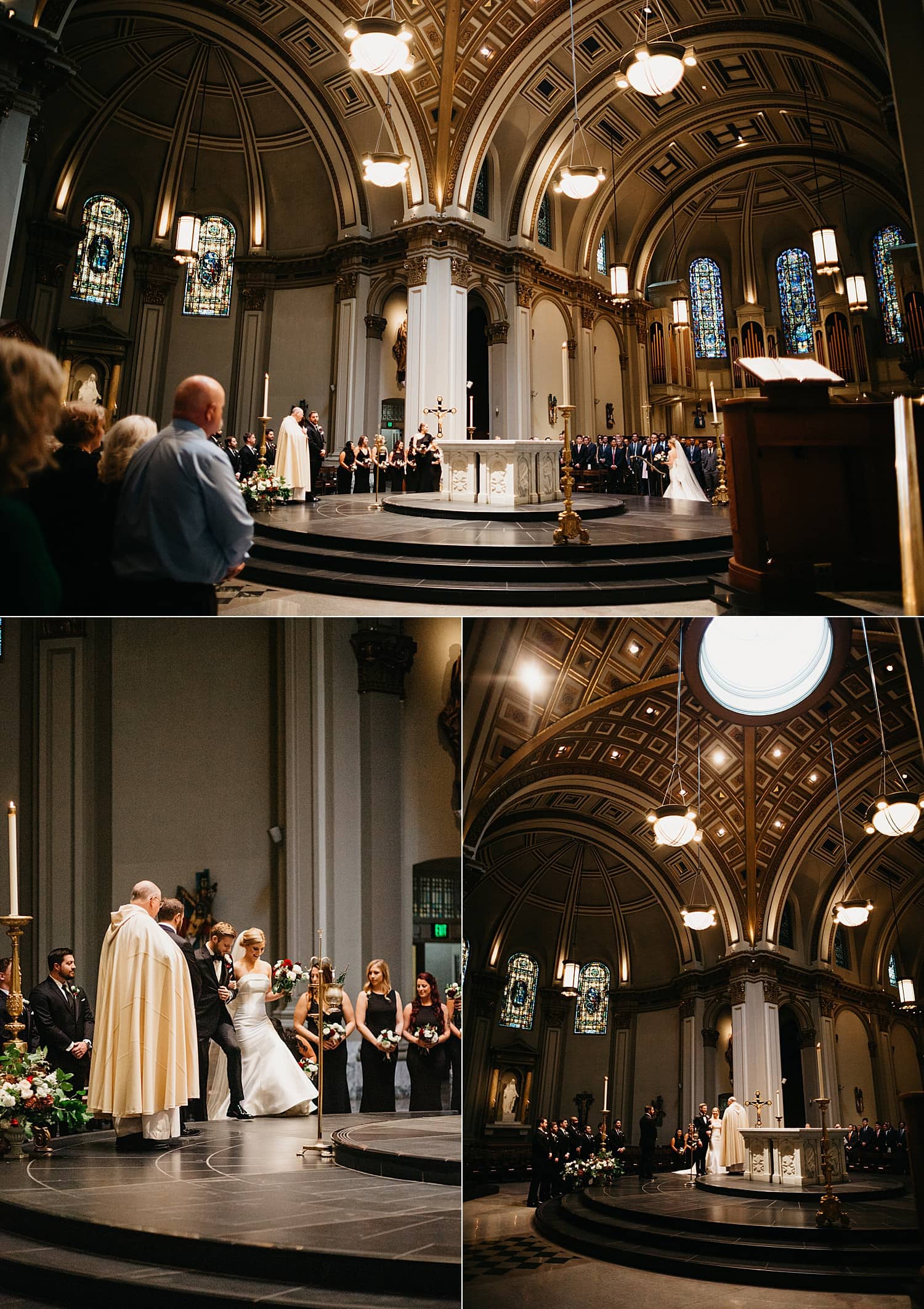 St James Cathedral Catholic wedding ceremony 415 Westlake Wedding by Marcela Pulido Seattle Wedding Photographer