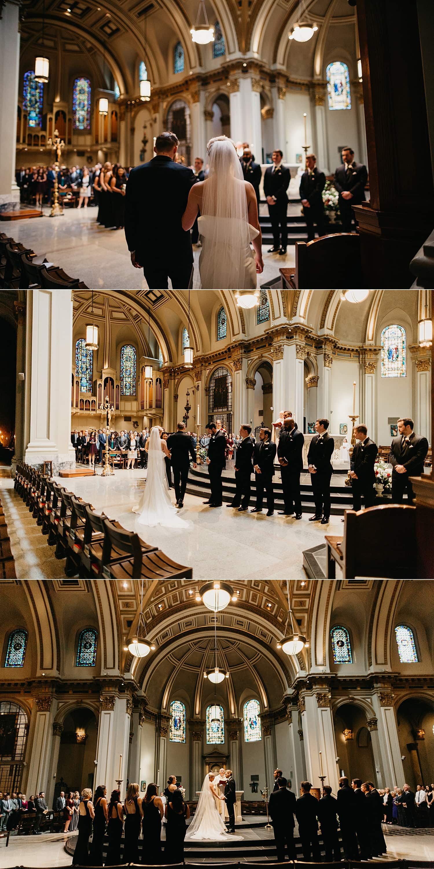 st james cathedral catholic wedding ceremony 415 Westlake Wedding by Seattle Wedding Photographer Marcela Pulido