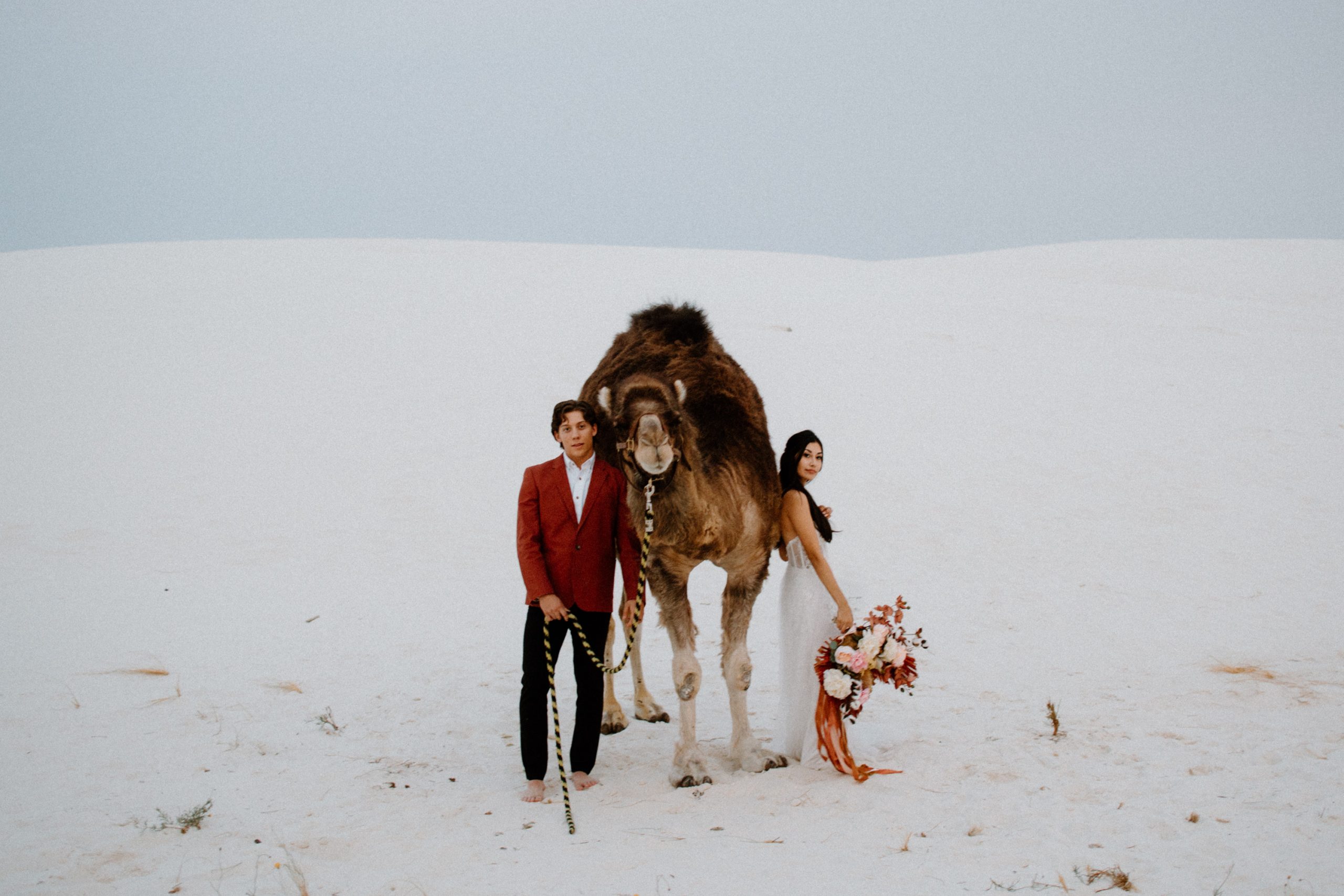 Escape to Another Planet: A Moroccan-Inspired Elopement at White Sands with a Camel
