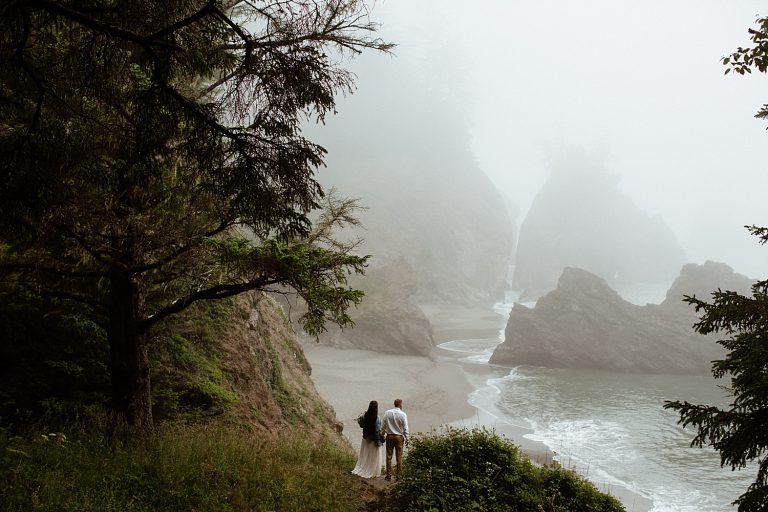 Intimate, Foggy & Moody Samuel H. Boardman Oregon Coast Elopement